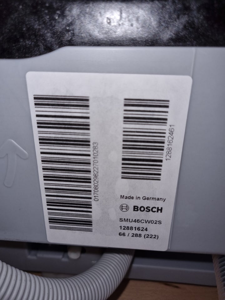 Bosch SMU46CW02S, indbygning, energiklasse A+++