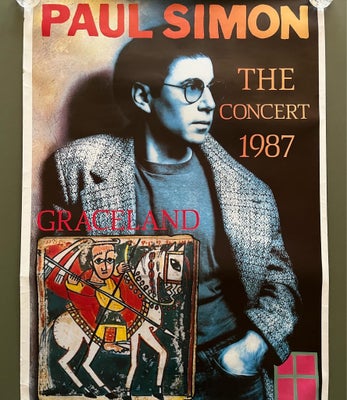 Koncertplakat, motiv: Paul Simon, Graceland 1987, original, Okay … denne her er da virkelig fed. Om 
