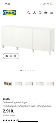 Kommode, Bestå kommode fra Ikea.
Sektionerne skrues normalt sammen, så det bliver en lang kommode so