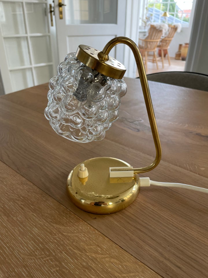 Anden bordlampe, Lille retro bordlampe i messing/glas – – Køb og Salg af Nyt Brugt