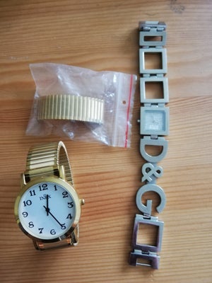 Dameur, D&G, GIV BUD! 
Sælger disse dame armbåndsur da jeg ikke bruger dem
Guld ur blev vurderet til
