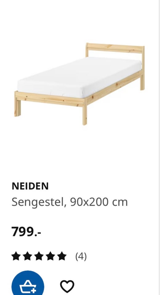 Ikea Neiden, b: 90 l: 200 – dba.dk Køb og af Nyt og Brugt