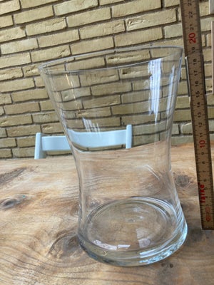 Glas, Vase, Glasvase 20cm høj