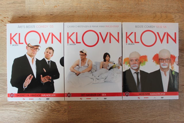 Klovn sæson 1-3, instruktør Mikkel Nørgaard m.fl., DVD,…