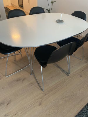 Spisebord, Laminat og stål , Piet Hein Super Ellipse, b: 120 l: 180, Det klassiske Superellipse spis