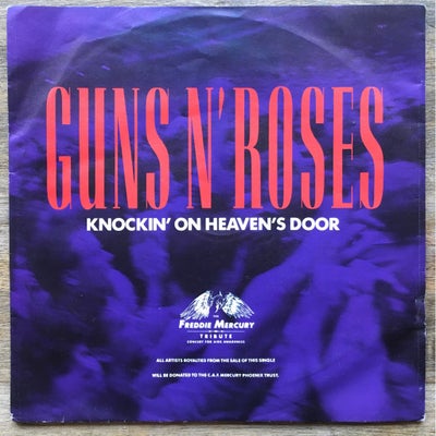 Single, Guns N’ Roses, Knockin’ On Heaven’s Door, Heavy, Cover pænt.
Vinyl pæn men med brugsspor.

_