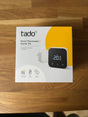 Termostat, tado X, Smart Thermostat X - Starter Kit. Det nyeste system fra tado. Indeholder den nødv