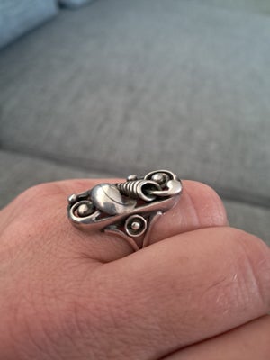 Fingerring, sølv, Dansk, Smuk vintage ring, dansk