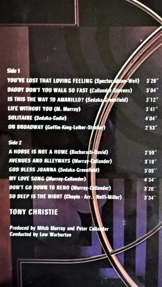 LP, Tony Christie, With Loving Feeling