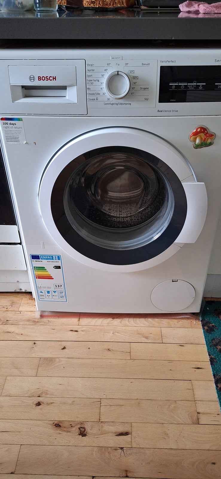 Bosch vaskemaskine, Wat283l8sn, frontbetjent