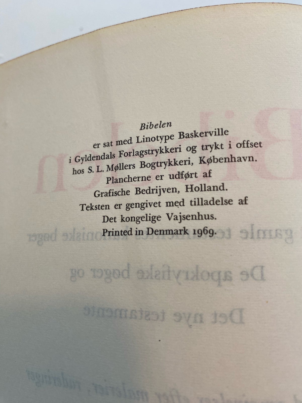Bibelen, Gyldendals Bogklub, år 1969