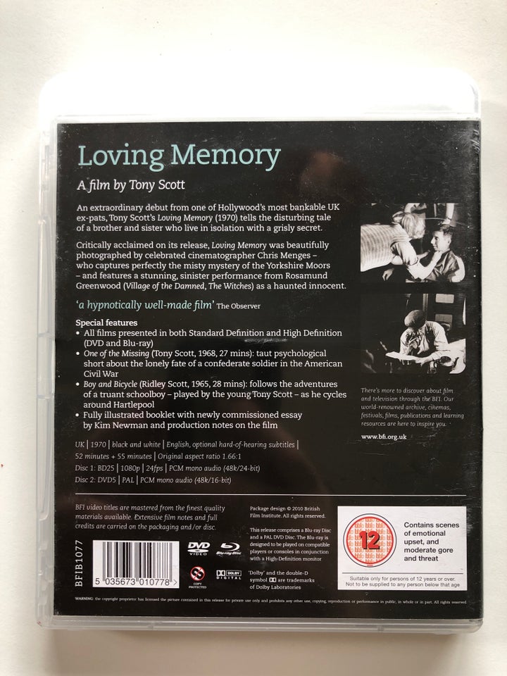 Loving Memory, instruktør Tony Scott, Blu-ray