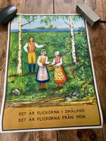 Plakat, Retro / vintage plakat 1940’erne, motiv: Pigerne