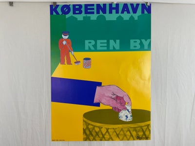 Plakat, Bent Karl Jacobsen, motiv: KØBENHAVN  REN BY, b: 62 h: 84, Plakat til salg

Jeg har samlet i