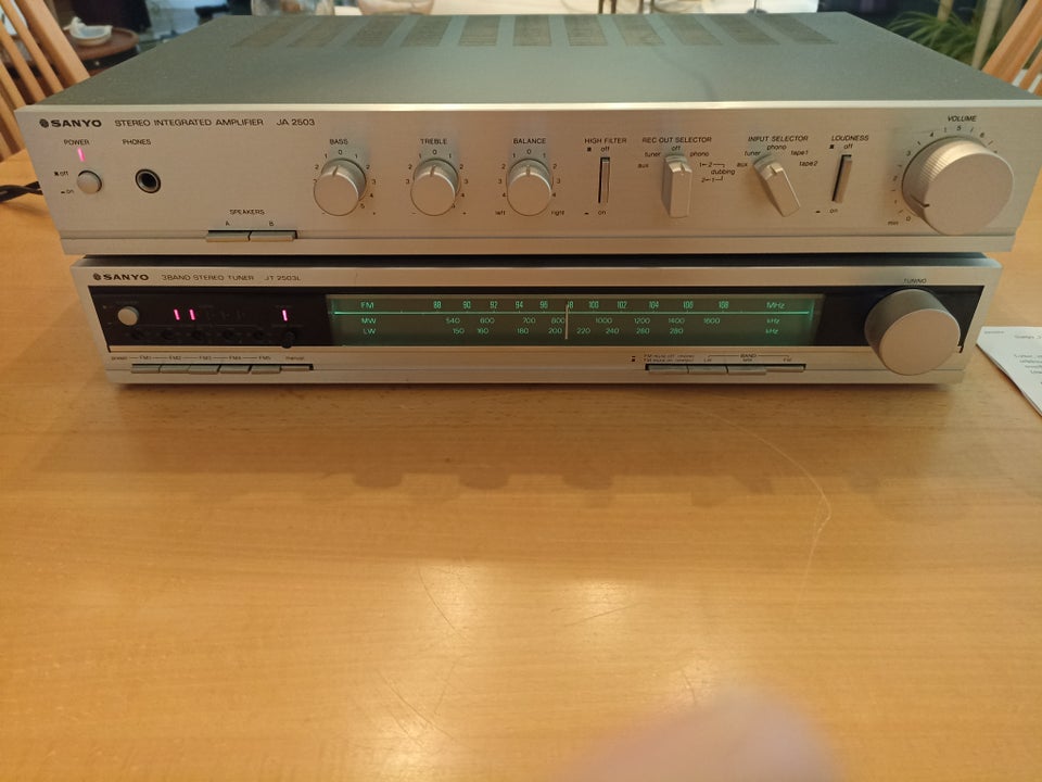 Stereoanlæg , Sanyo, JA 2503 + JT 2503L