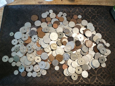 Skandinavien, mønter, Stort lot mønter fra Norge lidt over 400 blandet fra 1 øre til 10 ikke efterse