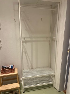 Entremøbel, Ikea, Entremøbel med bøjlestang og skohylder. Har enkelte skrammer. Afhentes i København