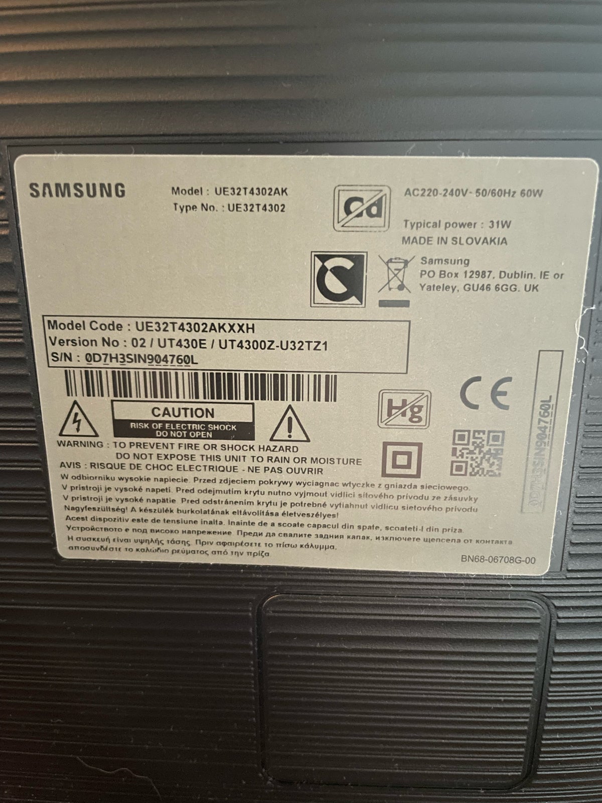 LCD, Samsung, UE32T4302AK