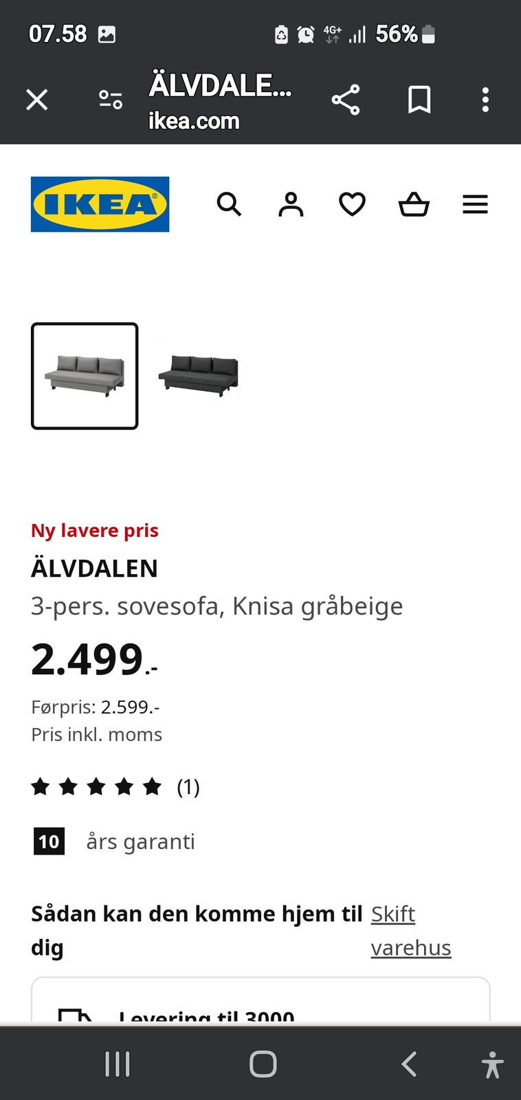 Sovesofa, Ikea