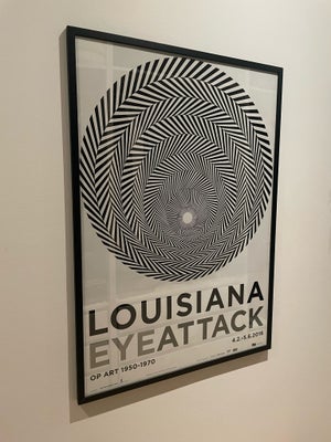 Plakat, Louisiana , motiv: Eye attack, b: 62 h: 85, Fin billede i sort træramme 