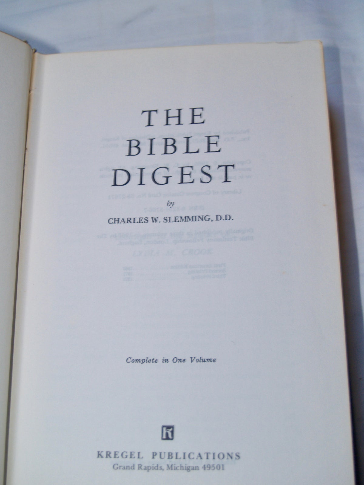 The Bible, Digest