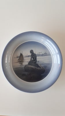 Porcelæn, Skål, Royal Copenhagen, Skål med motiv af Den lille Havfrue, mærket Langelinie, fra Royal 