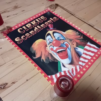 Plakat, motiv: Cirkus Scandinavia, b: 40 h: 50, Flot Cirkus plakat fra 90erne af Cirkus Scandinavia.