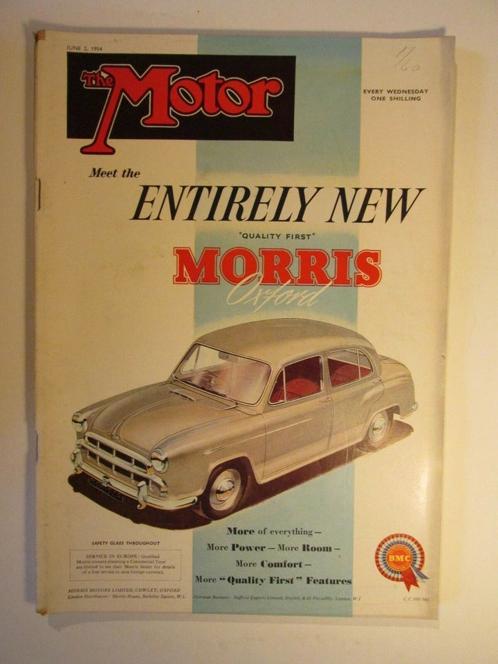The Motor 2. June 1954, The Motor, emne: bil og motor