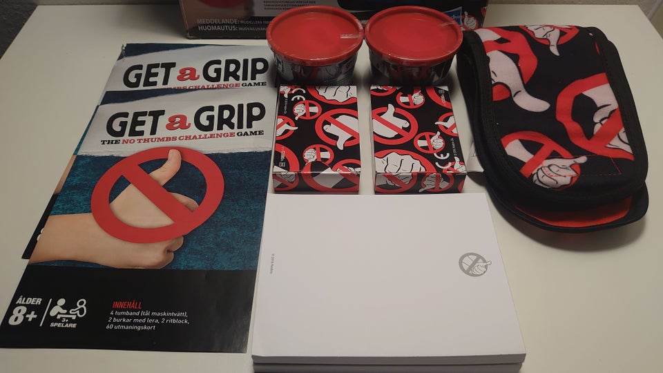 "Get a Grip"Sjovt og populært udfordringsspil.,