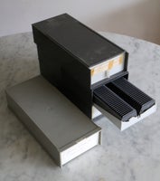 diaskassetter, Leitz og andre, 50 x 50 mm rammer