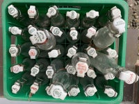 Flasker, antikke sodavandsflasker med patentlåg