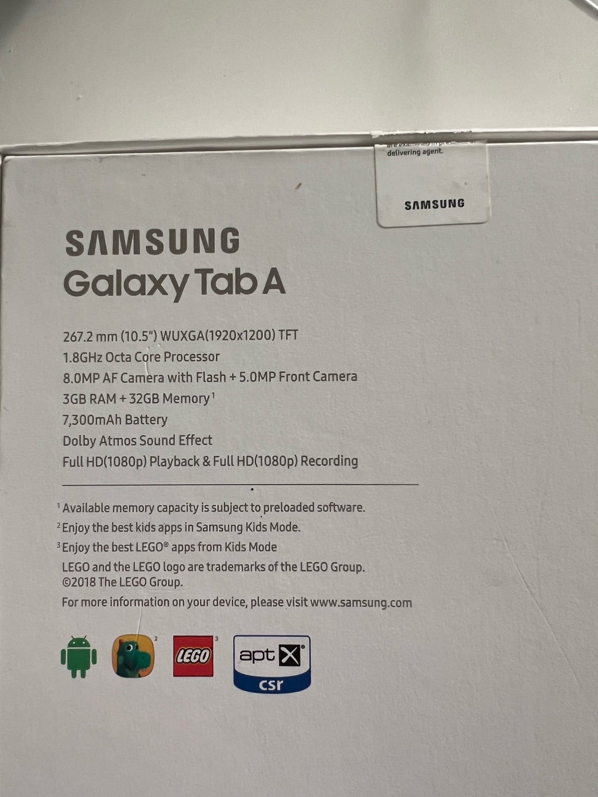 Samsung, SM-T590, 10,5 tommer