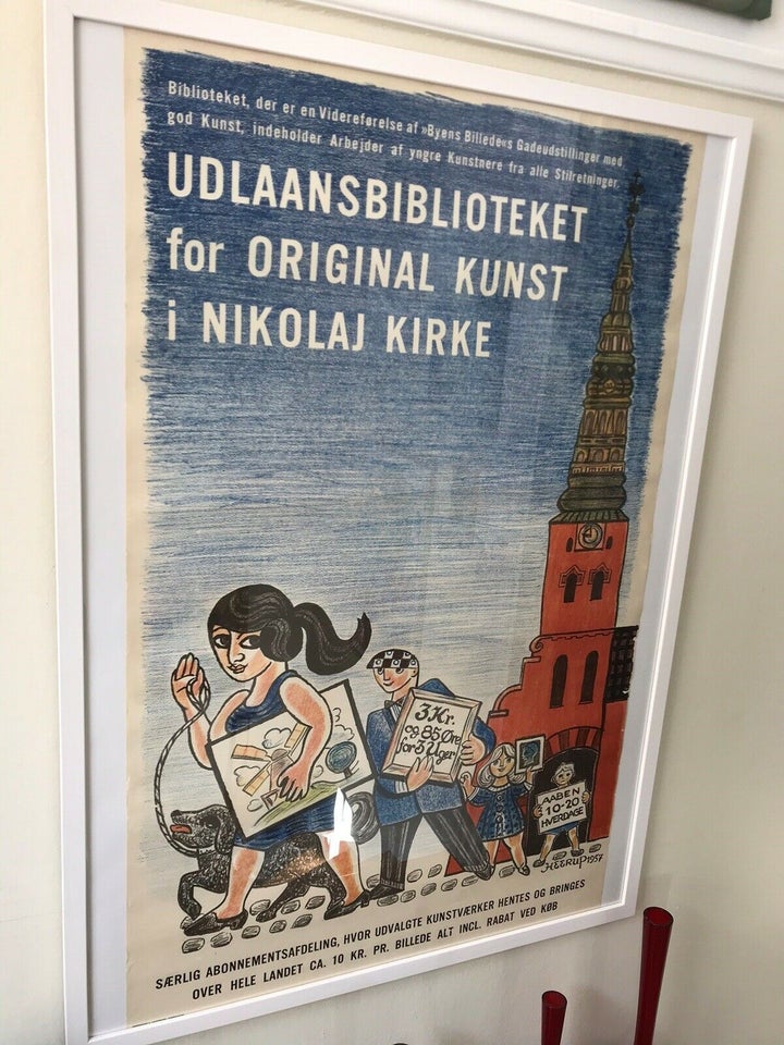Plakat, Henry Heerup, motiv: Kunstbiblioteket