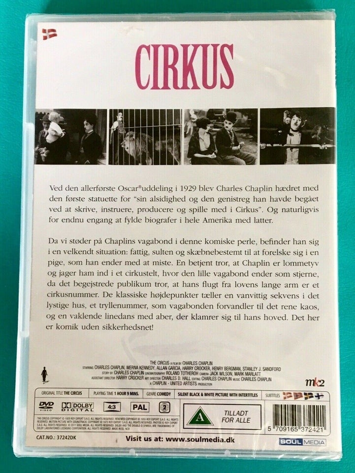 Chaplin: Cirkus, DVD, komedie