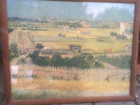 Akvarel, Høstbilled fra Frankrig, motiv: Landskab