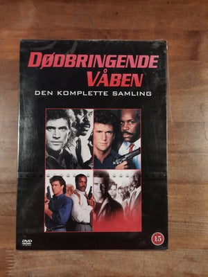Dødbringende Våben - Den komplette Samling, instruktør Richard Donner , DVD, action, Forseglet men l
