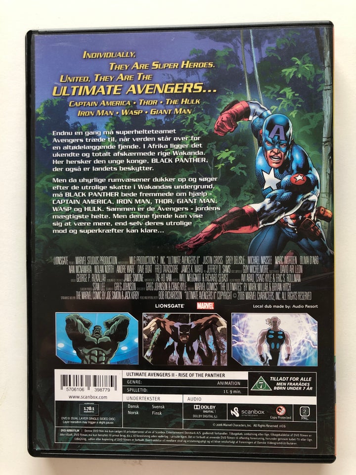 Ultimate Avengers 2, instruktør Marvel, DVD