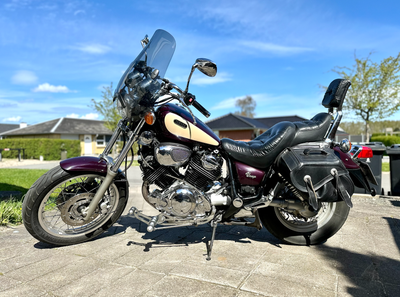 Yamaha, Virago, 750 ccm, 55 hk, 1994, 48000 km, Bordeaux Sølv, m.afgift, Lækker køreklar dame fra ´9