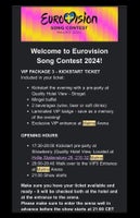 Eurovision-billetter VIP - preview and dinner
