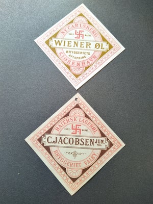Øl, CARLSBERG BRYGGERI., Meget gamle øl etiketter fra ny Carlsberg 