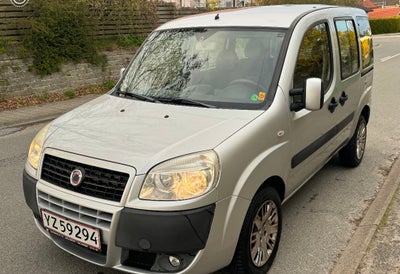 Fiat Doblò, 1,4 Pano Dynamic, Benzin, 2008, km 179000, sølvmetal, nysynet, ABS, airbag, 5-dørs, cent