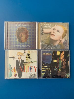 David Bowie: 4 Remastered Bowie CD’er, rock, 4 Remastered Bowie Hunky Dory - Ziggy Stardust - Space 