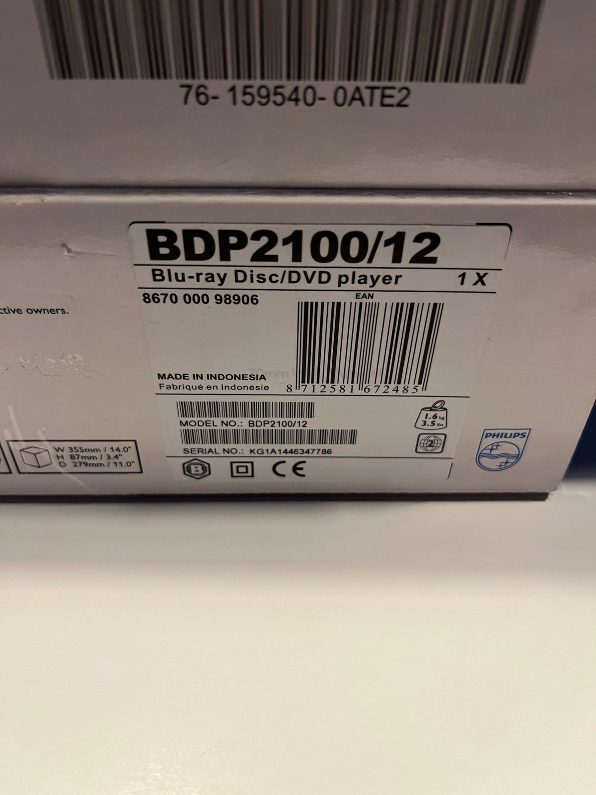 Blu-ray afspiller, Philips, BDP2100/12