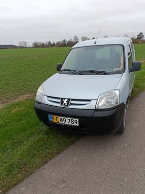 Peugeot, Partner, 1,4 Van, Benzin, 2007, blåmetal, km 132000, startspærre, centrallås, træk, ABS, 3-