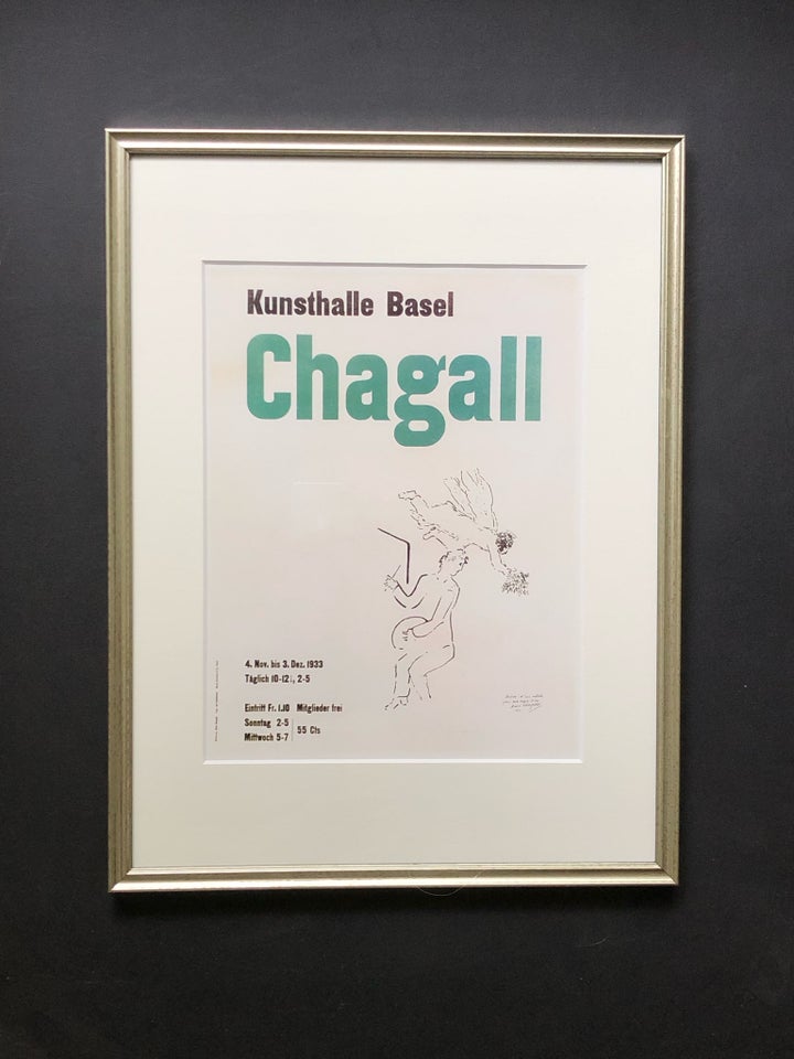 Indrammet Chagall-billede, Chagall, b: 32 h: 42