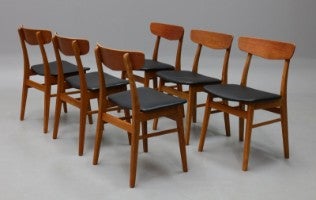 Spisebordsstol, Teak/Bøg, Model Mosbøl