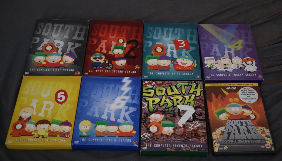 South Park sæson 1-7 + filmen, DVD, tegnefilm