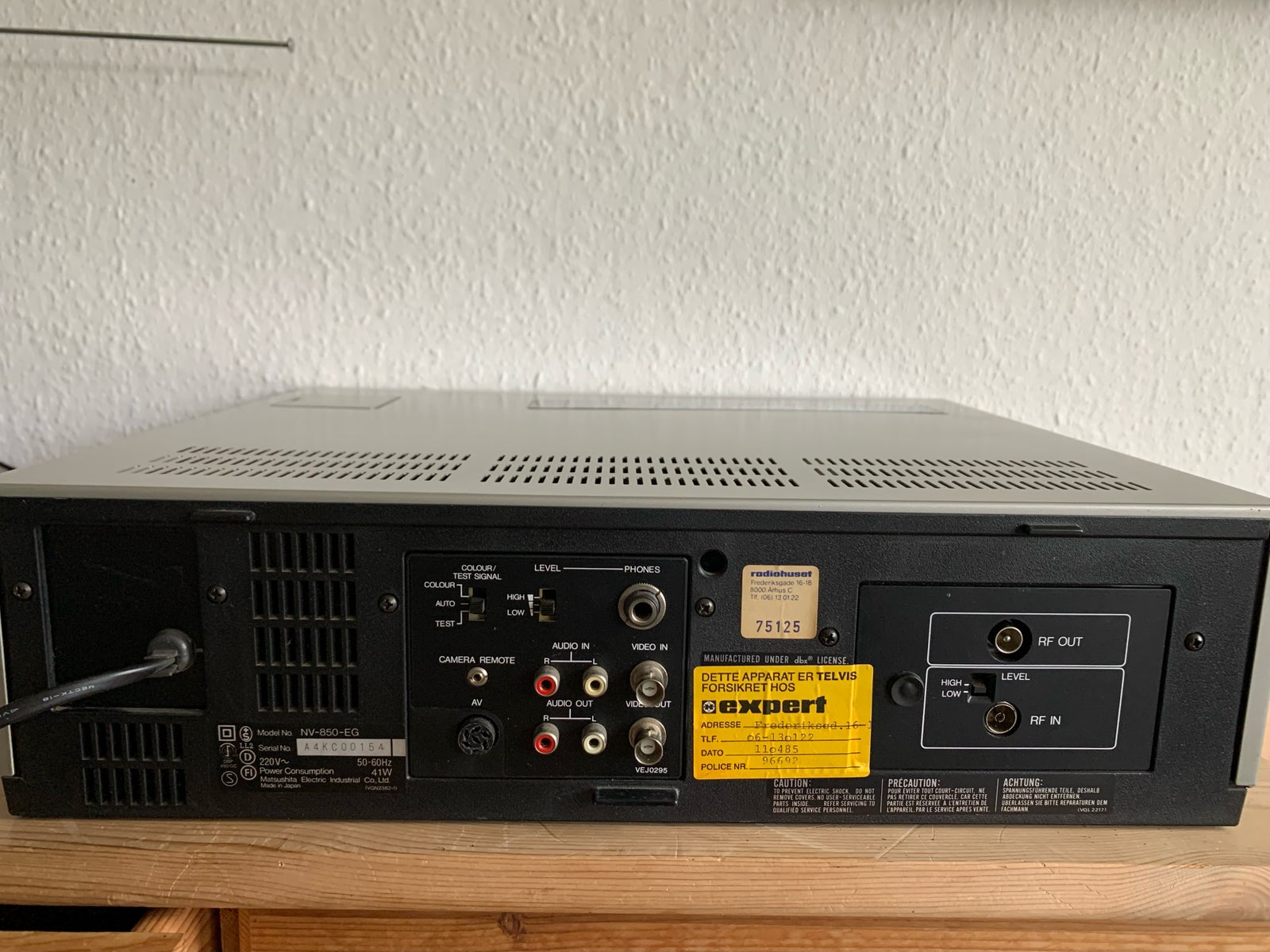 VHS videomaskine, Panasonic, NV850