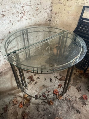 Glasbord, 2 stk sideborde (halvrunde) med glasplader 

Sælges for 150kr stk. 
eller 250kr samlet. 