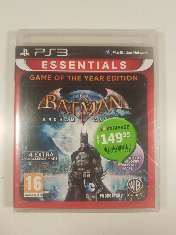 (Nyt i folie) Batman, Arkham Asylum, PS3